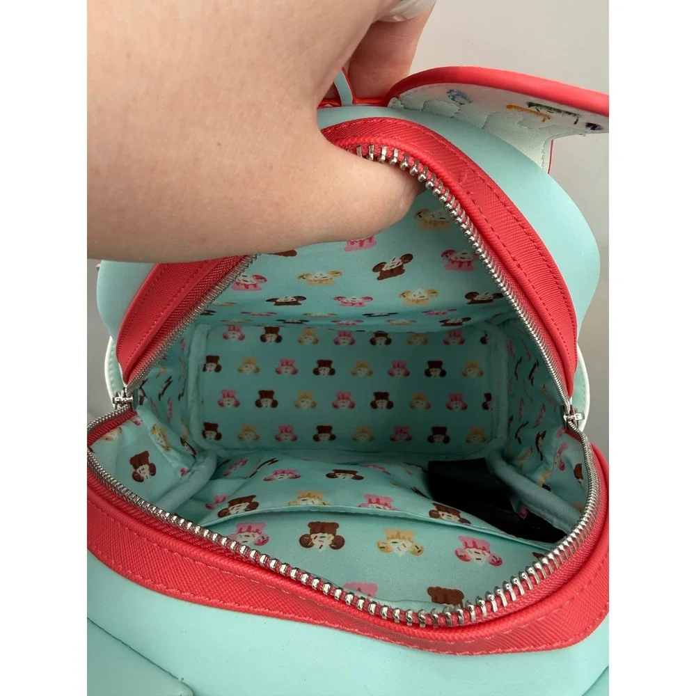 Loungefly Disney Mickey & Minnie‎ Banana Split Sundae Mini Backpack Blue Pink